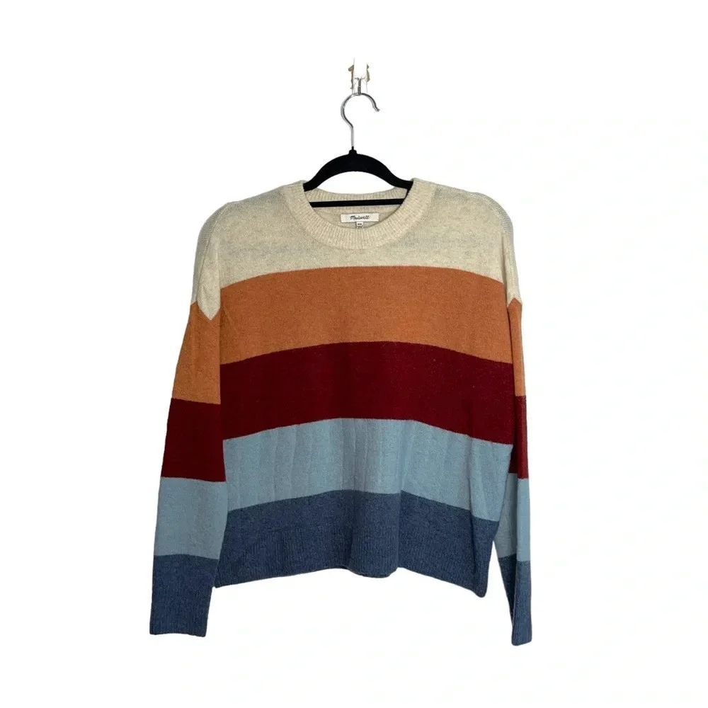 Madewell Crofton Retro Striped Pullover Sweater in Coziest Yarn XXsmall Women’s